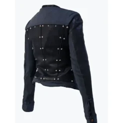 Kurtka skórzana Damska "Strisce e borchie"