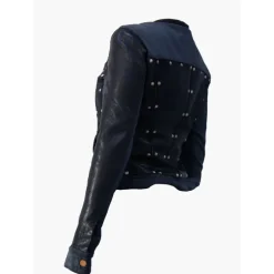 Kurtka skórzana Damska "Strisce e borchie"