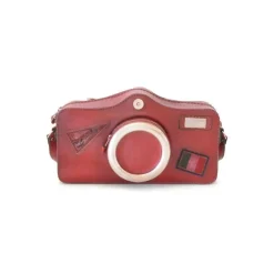 Listonoszka damska skórzana z zamknięcie metalowy zamek błyskawiczny. "Fotocamera"