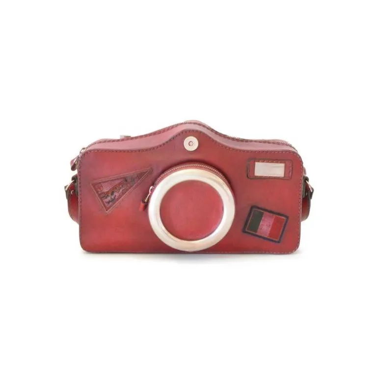 Listonoszka damska skórzana z zamknięcie metalowy zamek błyskawiczny. "Fotocamera"