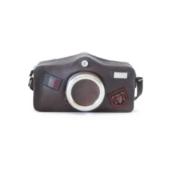 Listonoszka damska skórzana z zamknięcie metalowy zamek błyskawiczny. "Fotocamera"