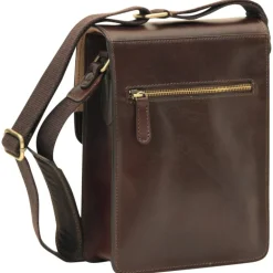 Listonoszka skórzana męska "Wolsztyn" Brązowy ciemny