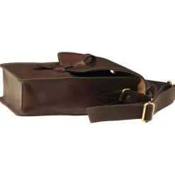 Listonoszka skórzana męska "Wolsztyn" Brązowy ciemny