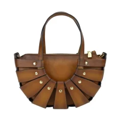 Mała elegancka Listonoszka skórzana na łańcuszku. "Simona"