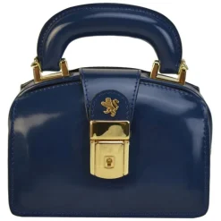 Mała elegancka skórzana listonoszka na rączce. "Lady Brunelleschi" R120/18