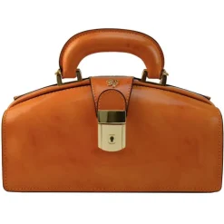 Mała elegancka skórzana torebka na rączce.  "Lady Brunelleschi" R120/N