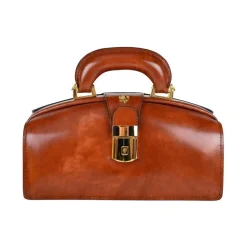 Mała elegancka skórzana torebka na rączce.  "Lady Brunelleschi" R120/N