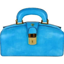 Mała elegancka skórzana torebka na rączce.  "Lady Brunelleschi" R120/N