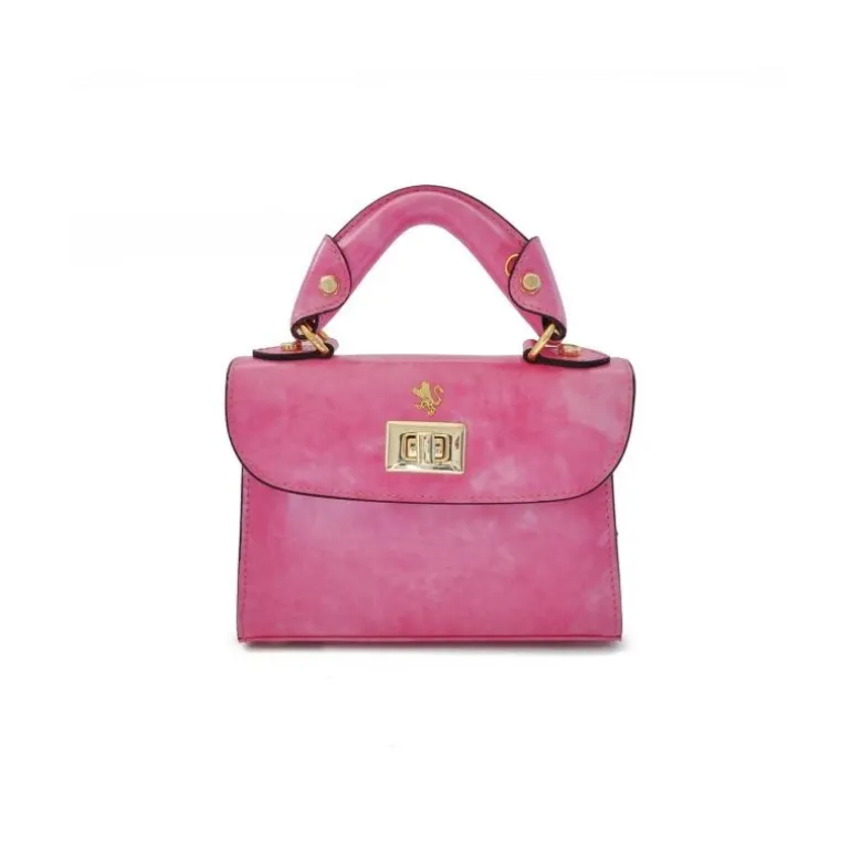 Mała elegancka torebka skórzana na rączce "Lucignano" R280/20