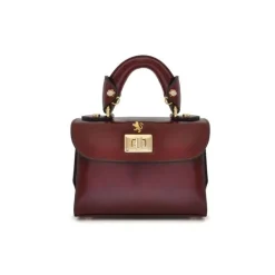 Mała elegancka torebka skórzana na rączce "Lucignano" R280/20
