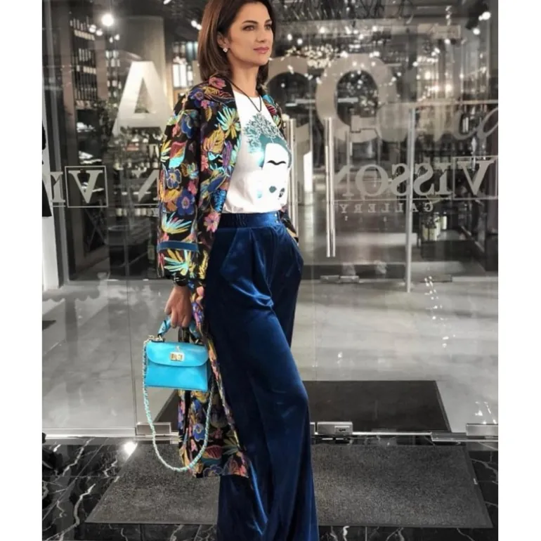 Mała elegancka torebka skórzana na rączce "Lucignano" R280/20