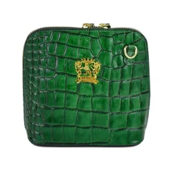 Mała listonoszka damska skórzana z wzorem. "Volterra" K467