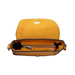 Mała listonoszka skórzana damska z klapą "Torri"