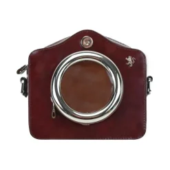 Mała listonoszka skórzana wykonana na wzór aparatu fotograficznego. R444P