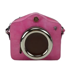 Mała listonoszka skórzana wykonana na wzór aparatu fotograficznego. R444P