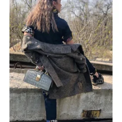 Mała torebka skórzana z tłoczonym wzorem "Lady Brunelleschi" K120/N