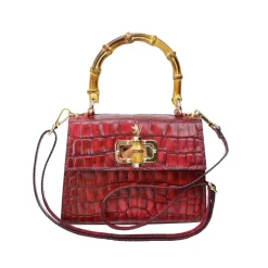 Mała torebka skórzana z wzorem "Castalia" K298/26