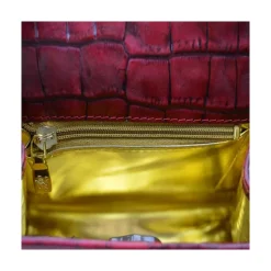 Mała torebka skórzana z wzorem "Castalia" K298/26