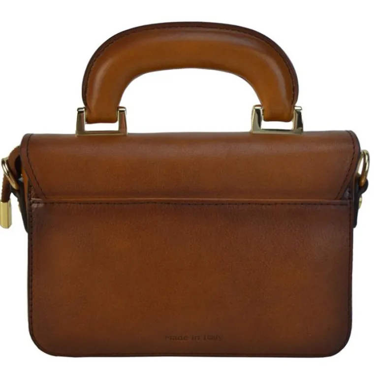 Modna skórzana listonoszka mała Damska "Fortepian"