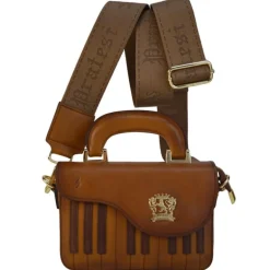 Modna skórzana listonoszka mała Damska "Fortepian"