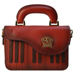 Modna skórzana listonoszka mała Damska "Fortepian"