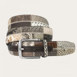 Pasek z prawdziwej skóry pytona i prawdziwej skóry. MA
