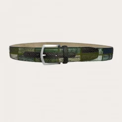 Pasek z prawdziwej skóry pytona i prawdziwej skóry. VE