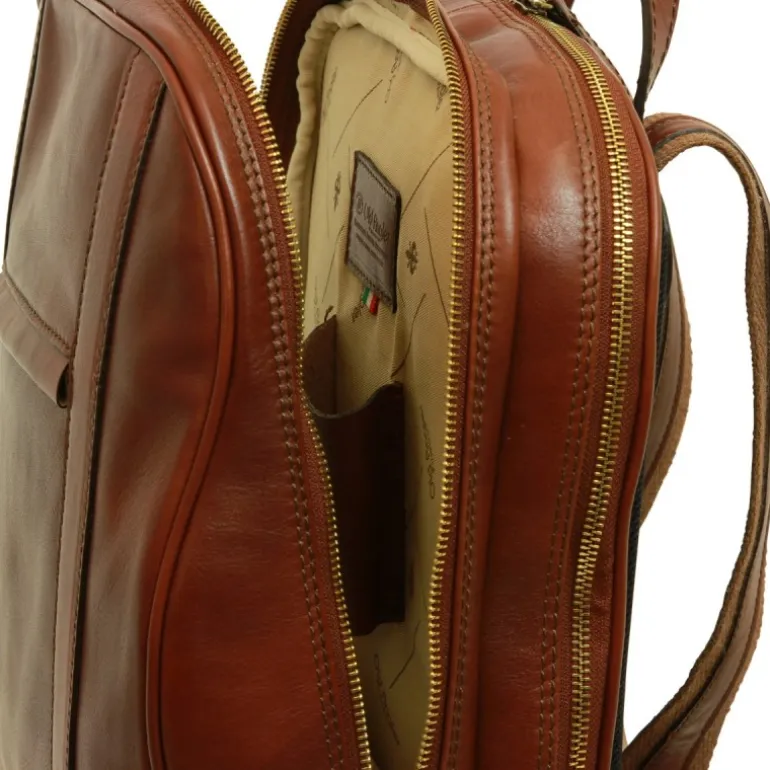 Piękny plecak skórzany na komputer 13" Nowy Sącz Brązowy