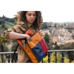 Plecak skórzany damski "Pontina Multicolor"