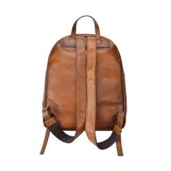 Plecak z włoskiej skóry z przednimi kieszeniami "Montelupo"