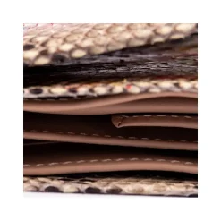 Portfel Damski z prawdziwej skóry pytona z portamonetką malowane ręcznie Multicolor