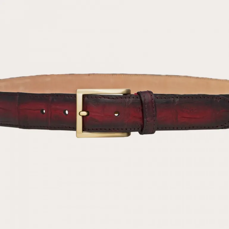 Ręcznie wykonany pasek z prawdziwego ogona krokodyla RO