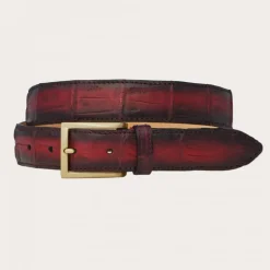 Ręcznie wykonany pasek z prawdziwego ogona krokodyla RO