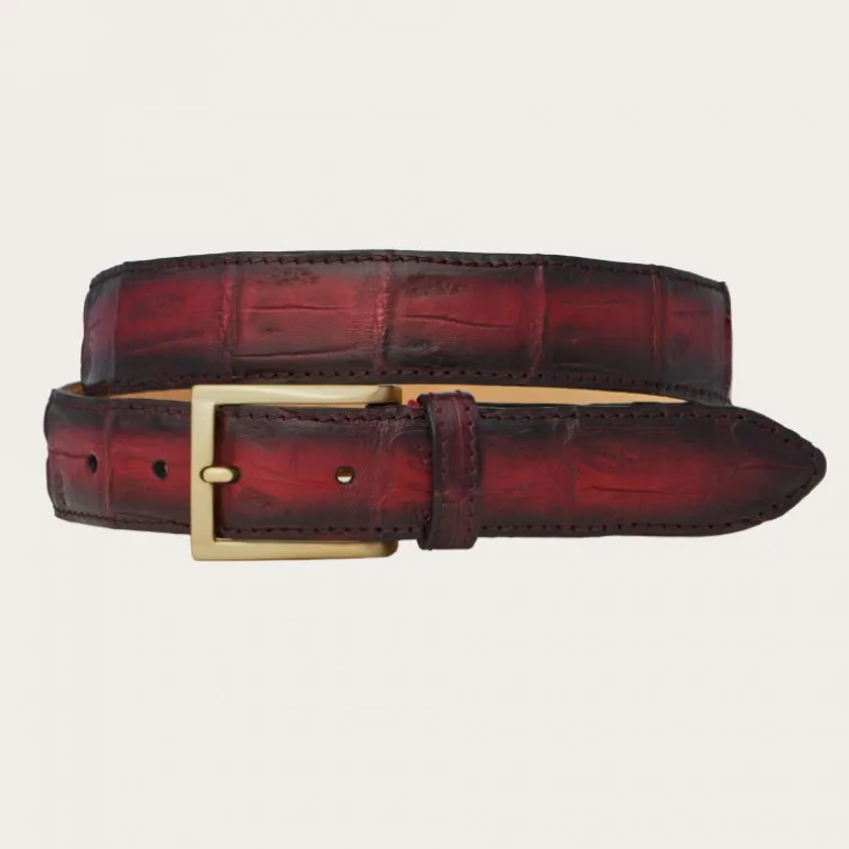 Ręcznie wykonany pasek z prawdziwego ogona krokodyla RO