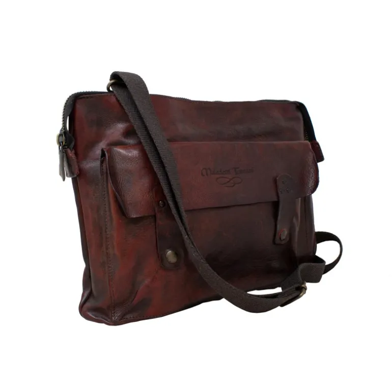 Skórzana torba na laptopa 14" przystosowana do trolley CZ