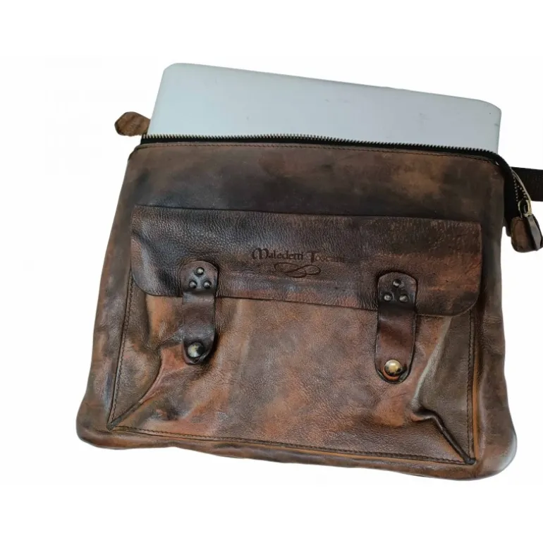 Skórzana torba na laptopa 14" przystosowana do trolley BR