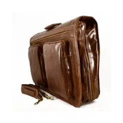 Skórzana torba na ubrania z 2 wieszakami