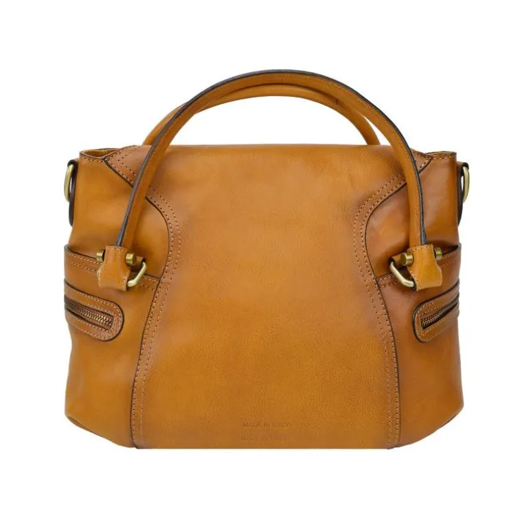 Skórzana torebka damska na podwójnych rączkach. "Rincine"