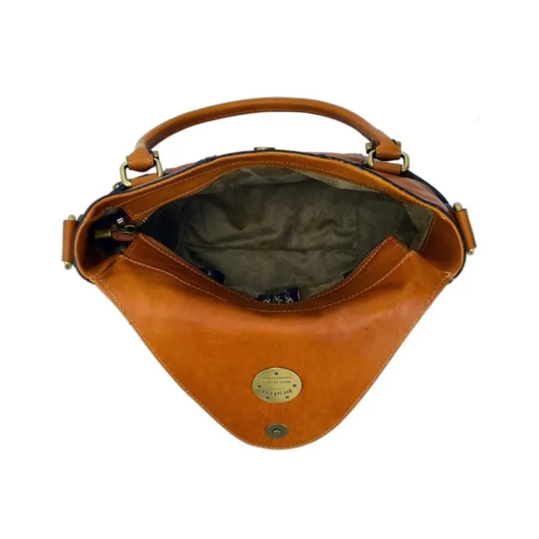 Skórzana torebka damska na podwójnych rączkach. "Rincine"