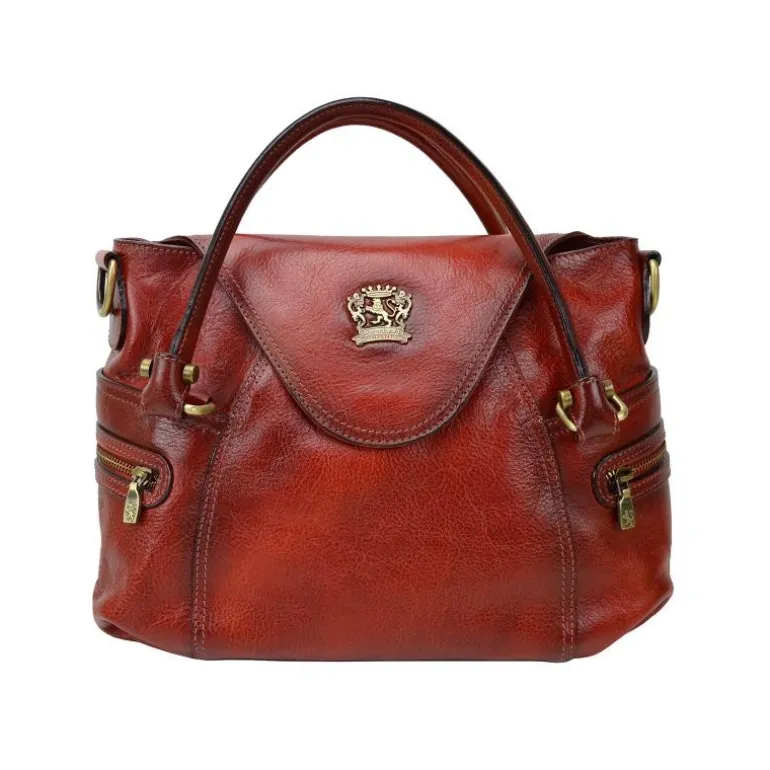 Skórzana torebka damska na podwójnych rączkach. "Rincine"