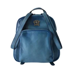 Skórzany damski plecak o zaokrąglonych liniach ​wyposażony "Sirmione"