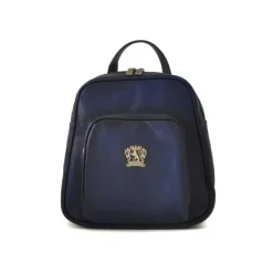 Skórzany damski plecak o zaokrąglonych liniach ​wyposażony "Sirmione"