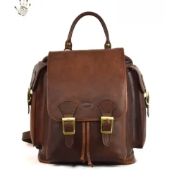 Skórzany plecak męski z kieszonkami. "Cisto"