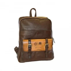 Skórzany plecak na laptopa 15" z pocztówką