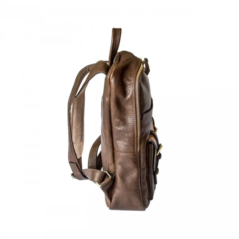 Skórzany plecak na laptopa 15" z pocztówką