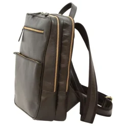 Sportowy plecak na laptopa z miękkiej skóry cielęcej "Baltico" Czarny