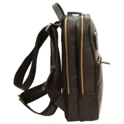 Sportowy plecak na laptopa z miękkiej skóry cielęcej "Baltico" Czarny