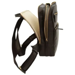 Sportowy plecak na laptopa z miękkiej skóry cielęcej "Baltico" Czarny