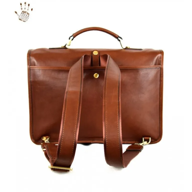 Teczka plecak skórzana "Torre Alta"