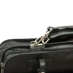 Teczka z uchwytami na parasole z licowej skóry cielęcej "Olsztyn" CZARNY